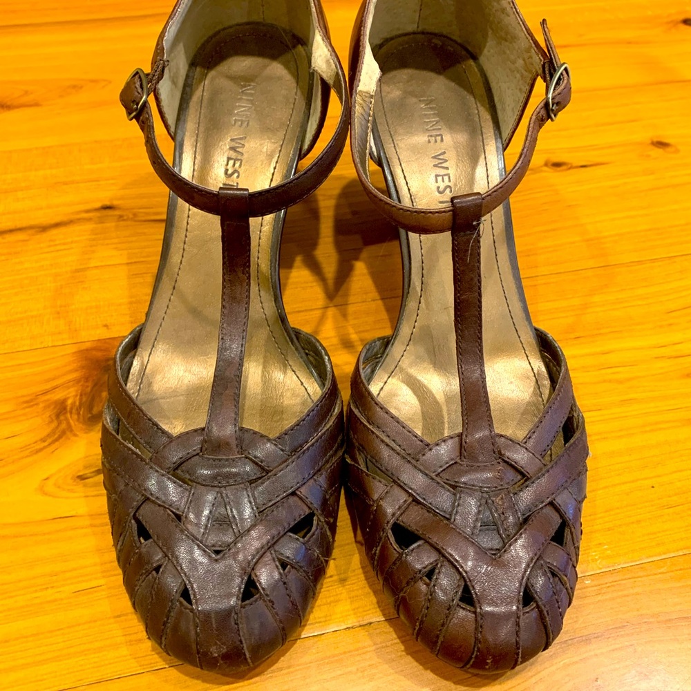 Nine West T-Strap Wedge